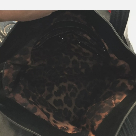 B. Makowsky Handbag Women's Large Black Soft Leather Double Handle Satchel - Picture 3 of 7